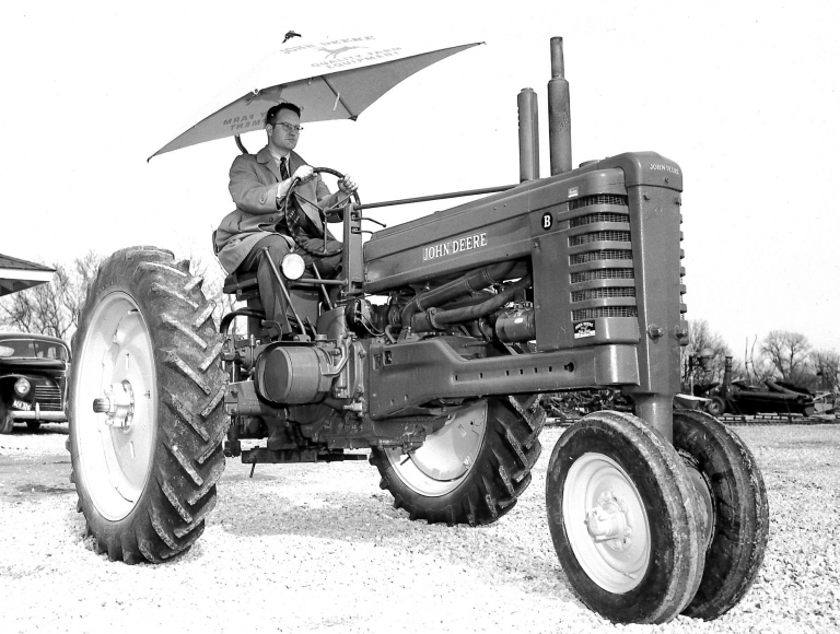 Sears History Photo. Picture of old John Deere Tractor.
